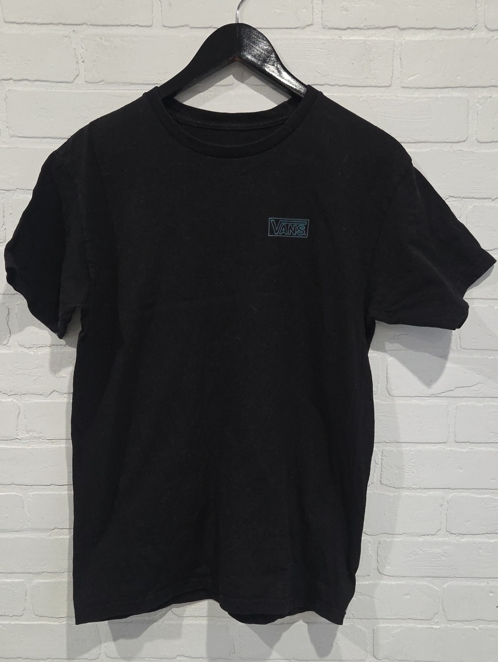 Vans Black Short Sleeve Crew Neck T-Shirt with Small Chest Logo